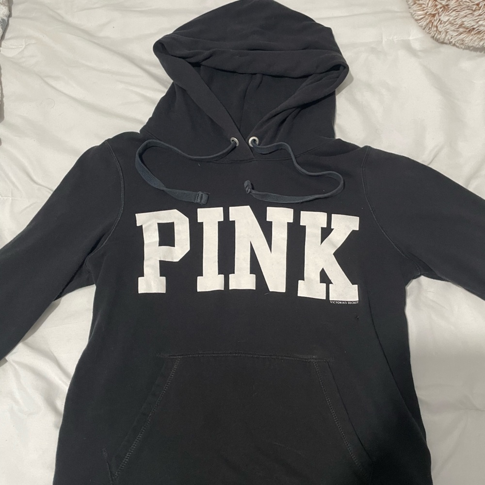 Pink hoodie, black, Women’s Medium